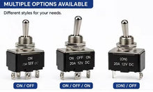Cargar imagen en el visor de la galería, 12V Toggle Switch – Heavy Duty ON/OFF Metal Toggle Switch for Automotive, Marine &amp; Industrial Applications
